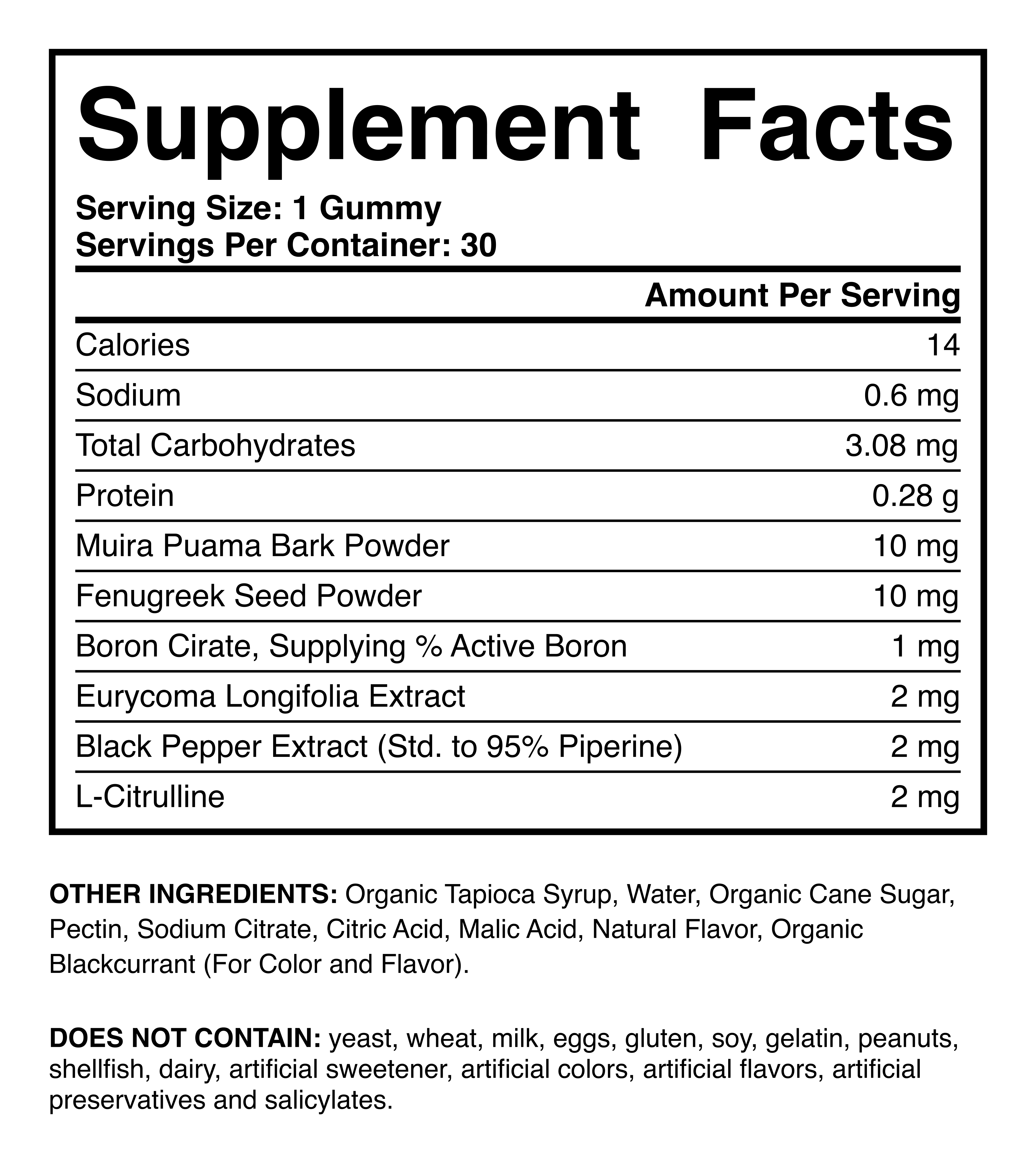 Male Enhancement ingredients