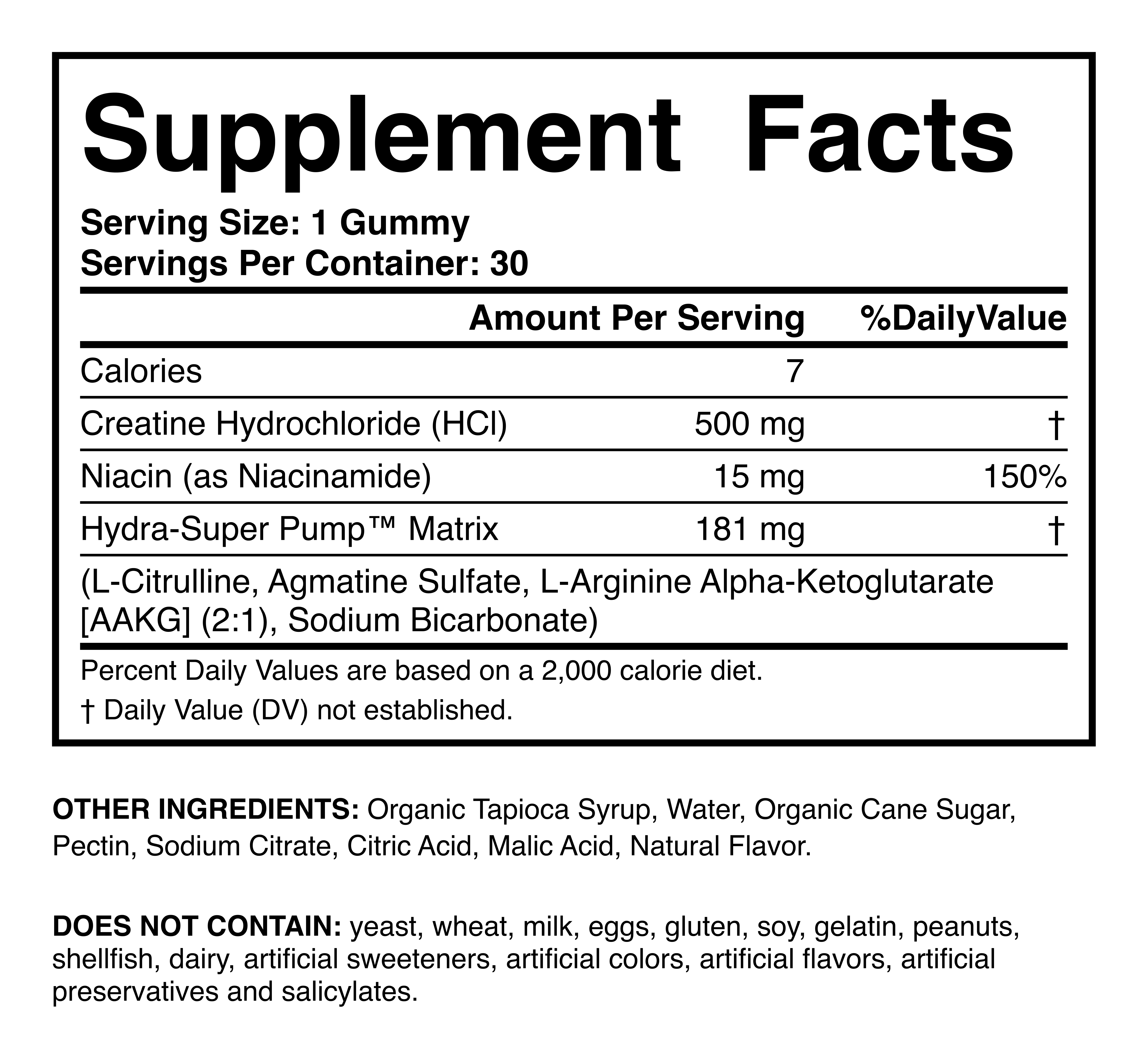 Nitric Oxide Booster ingredients
